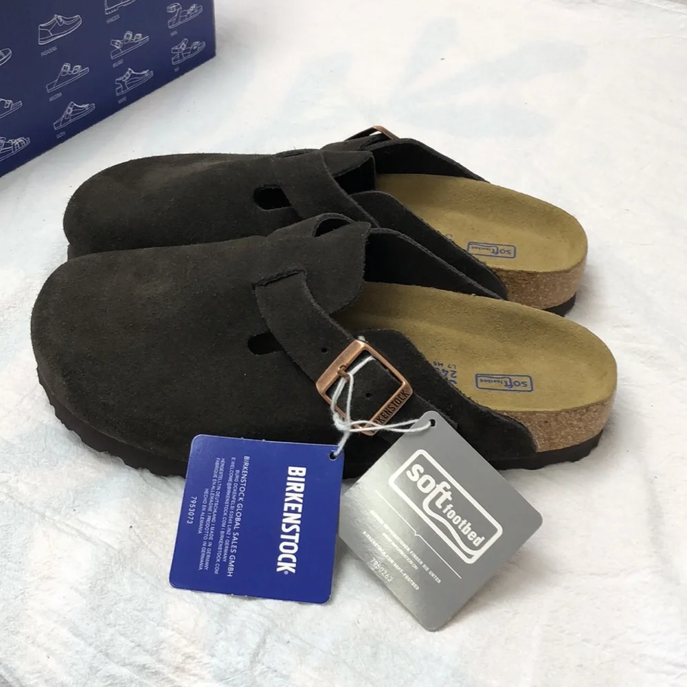 Women's Birkenstock Boston Mink Shoes - Picture 2 of 3